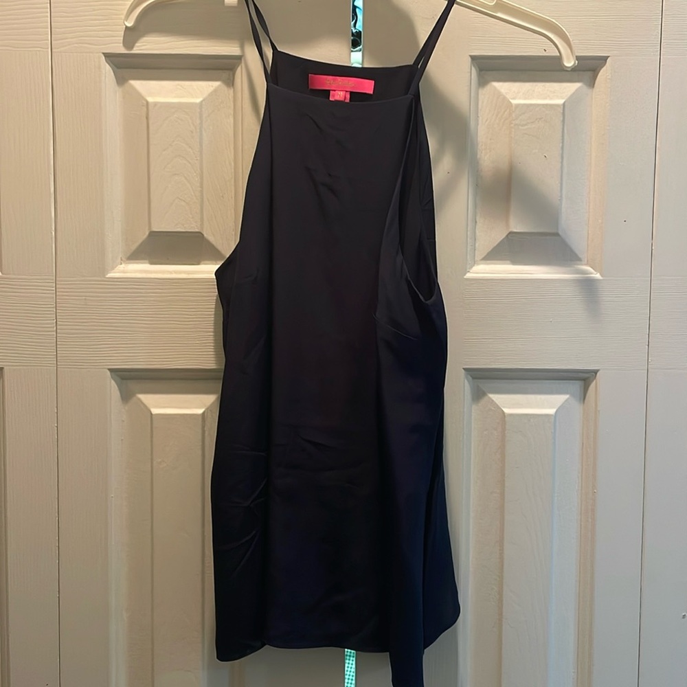 Navy size medium silk shirt